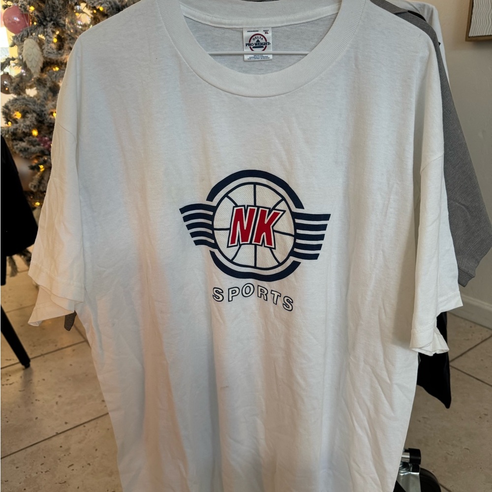 90s Vintage NK Sports White Short Sleeve Tee XL
